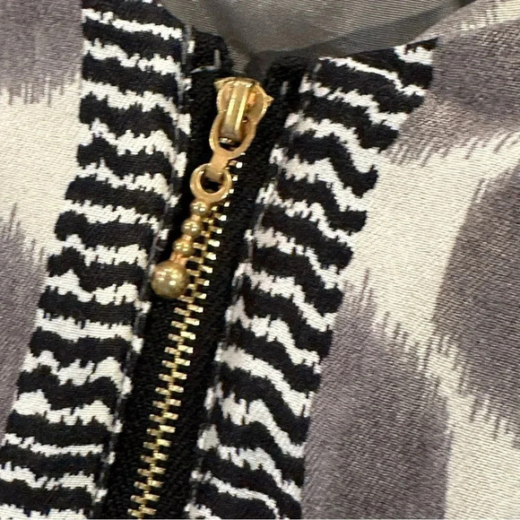 Leifsdottitr Anthropologie Paso Dot Black Gray Silk Blend Mini Dress Siz… - Picture 13 of 16